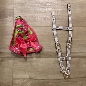 Two small dog harnesses